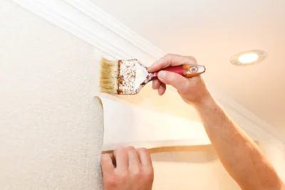 Pose de papier peint à Vinneuf — revêtements muraux et toiles de verre